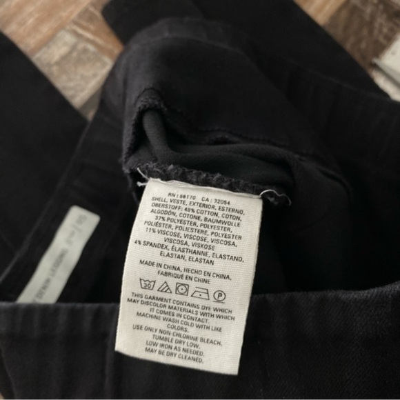 Anthro Pilcro Ankle Zipper High Rise Black Denim Leggings - Picture 7 of 10